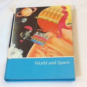 🍀2/10.00🍀 World and Space, large hardcover educational book, bundle sale! Etc